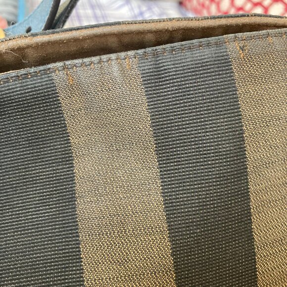 CLASSIC Fendi Pequin Borsa Hobo Shoulder Bag Pequin Stripes w/Authenticity Card - Picture 9 of 16